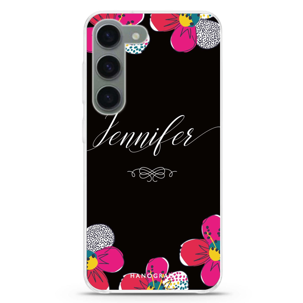 Stunning Floral Samsung Galaxy 水晶透明保護殼
