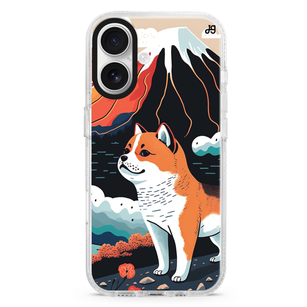 Shiba Inu with Fuji Mountain Magsafe 兼容水晶透明保護殼