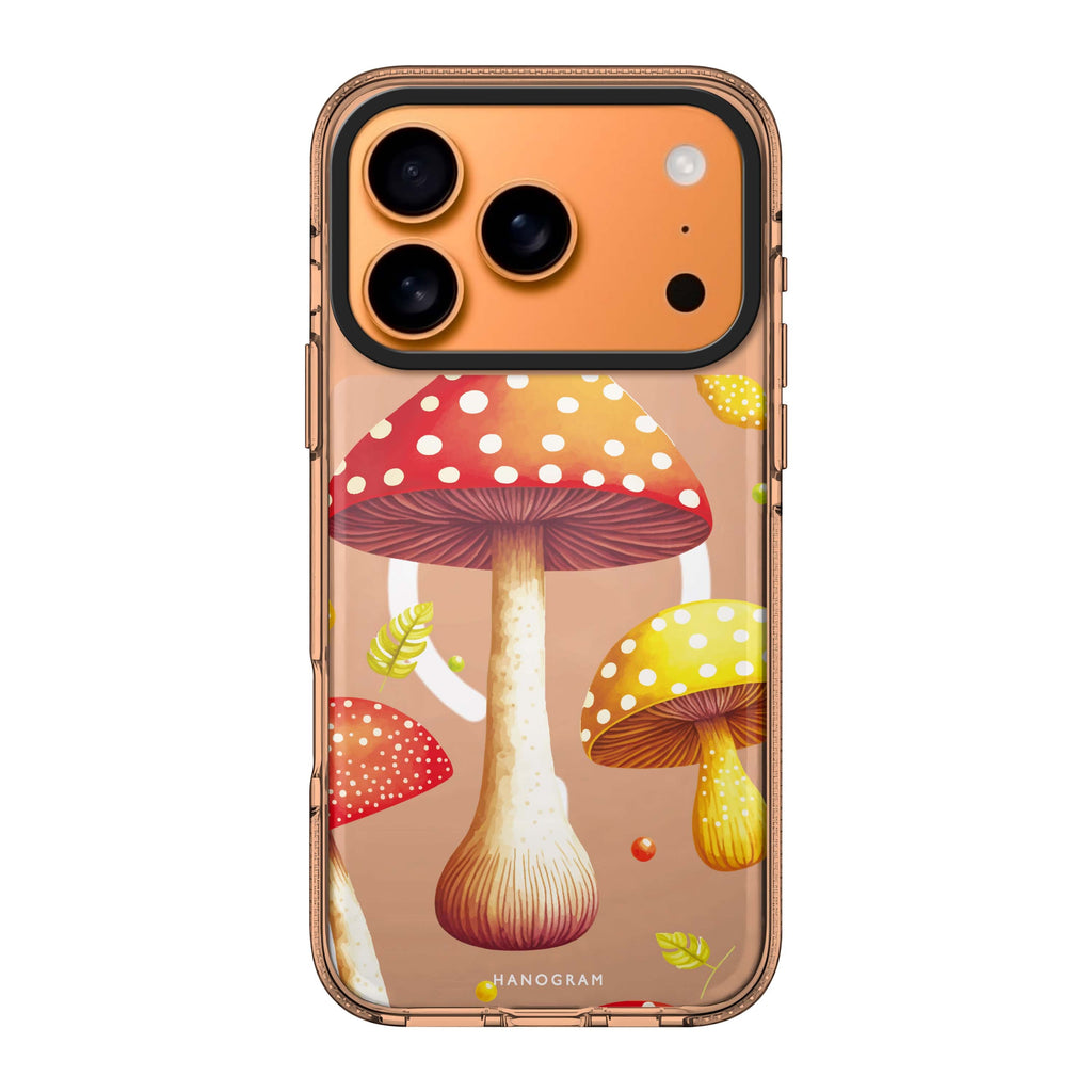 Mushroom time iPhone 17 Pro Max MagSafe 水晶透明保護殼 蘑菇圖案設計 圖1