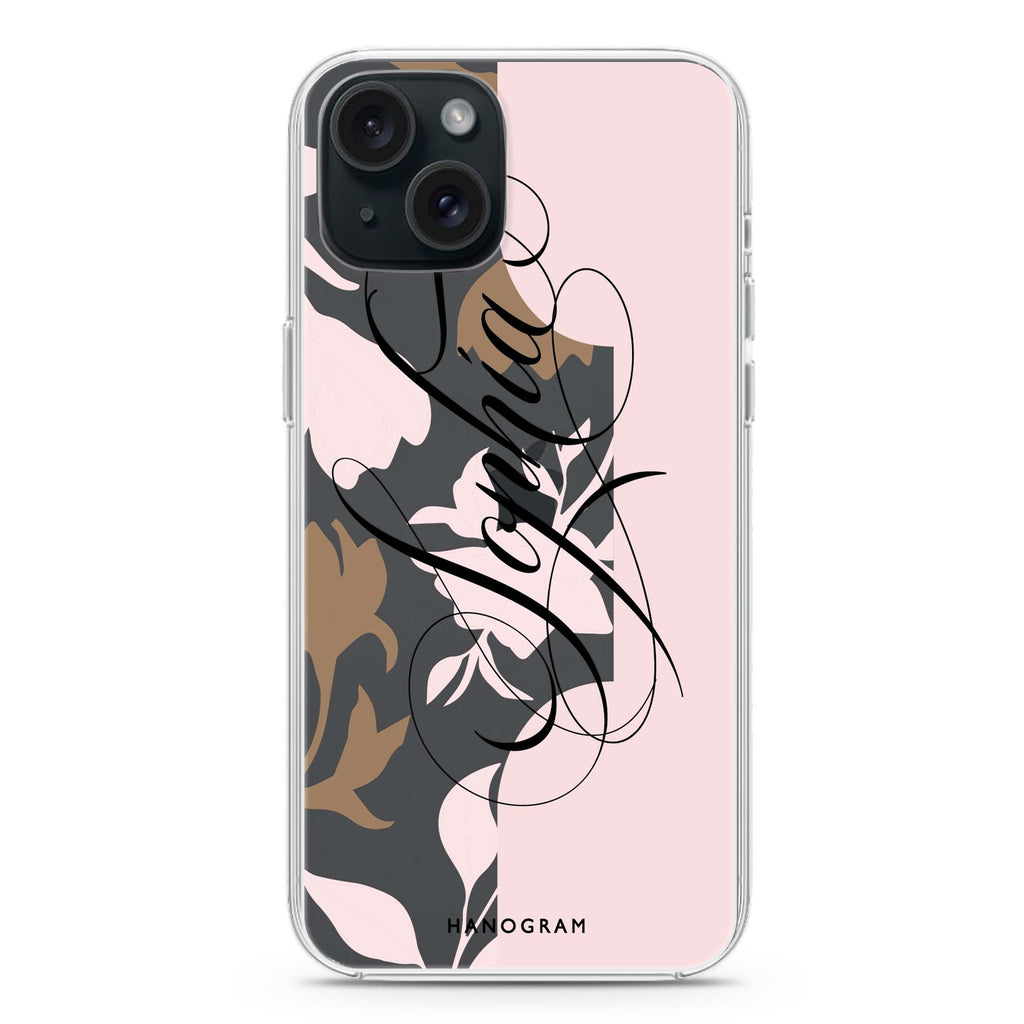 Floral Block iPhone 15 水晶透明保護殼