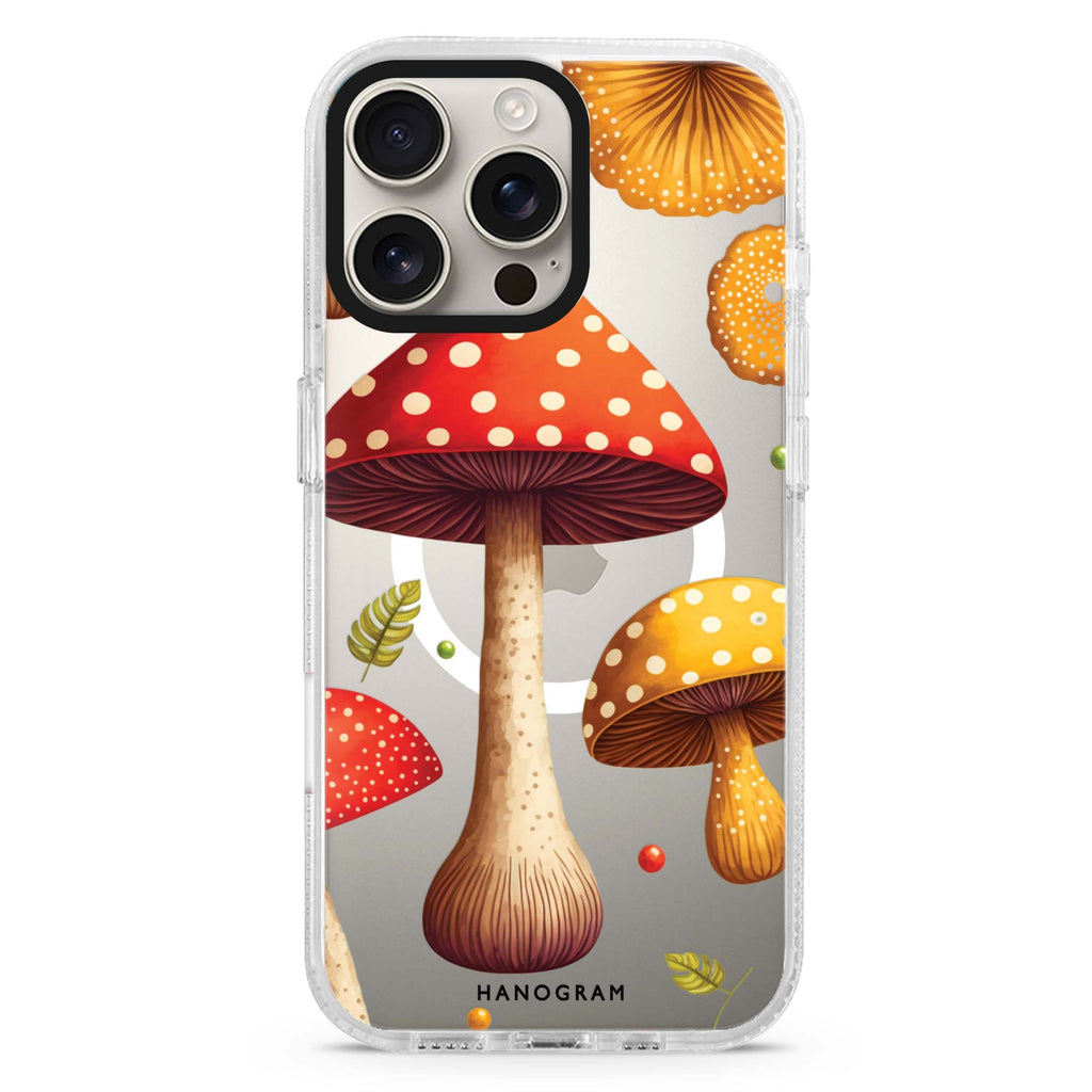Mushroom time Magsafe 兼容水晶透明保護殼