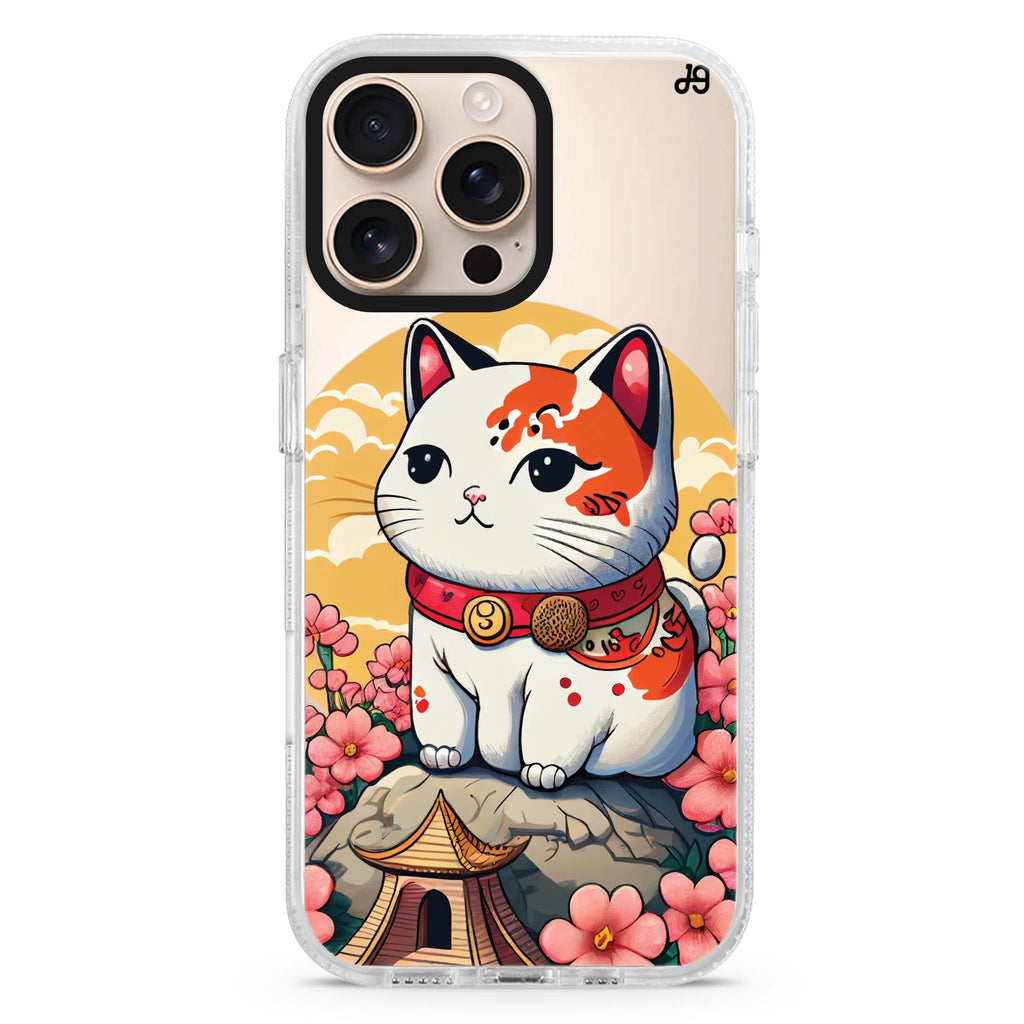Cat & Flowers Magsafe 兼容水晶透明保護殼