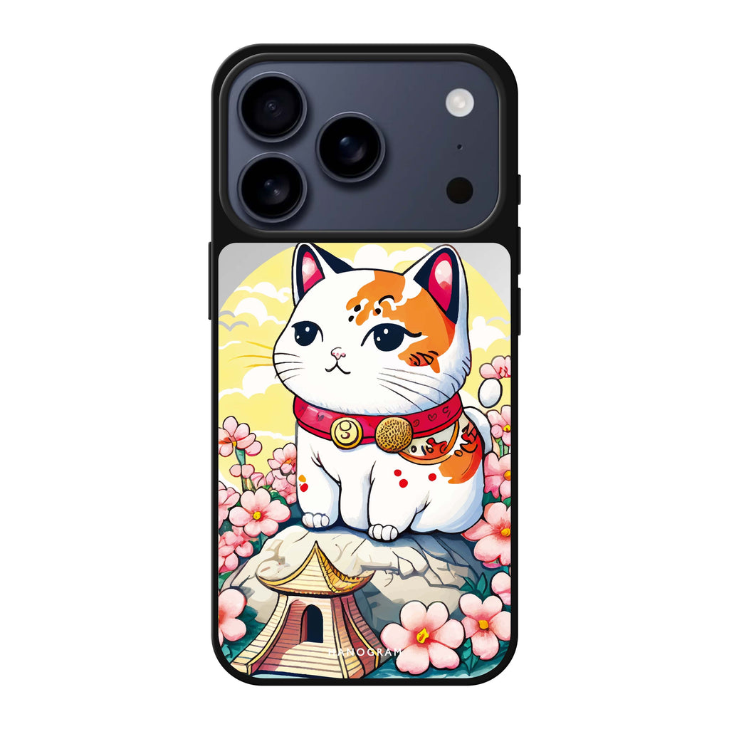 Cat & Flowers 貓咪花卉 iPhone 17 Pro Max 鏡面手機殼主圖
