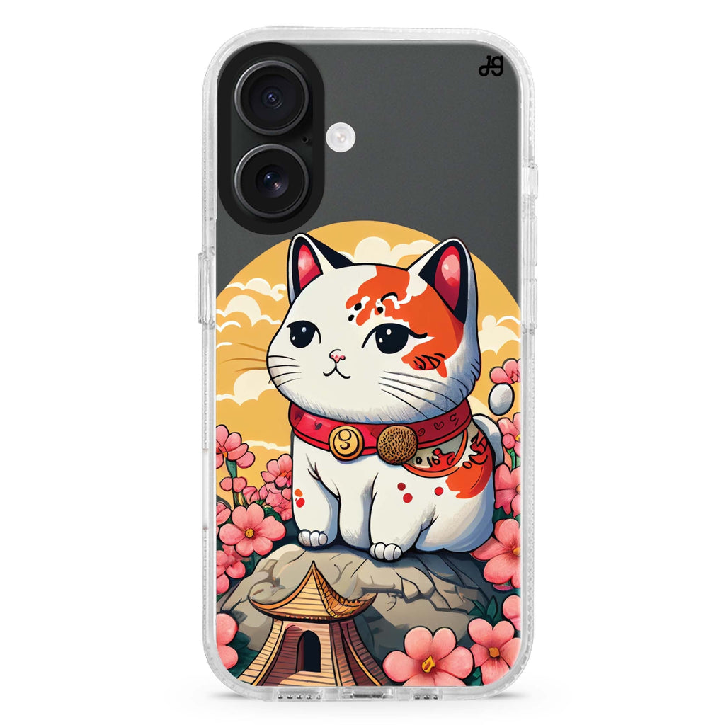 Cat & Flowers Magsafe 兼容水晶透明保護殼