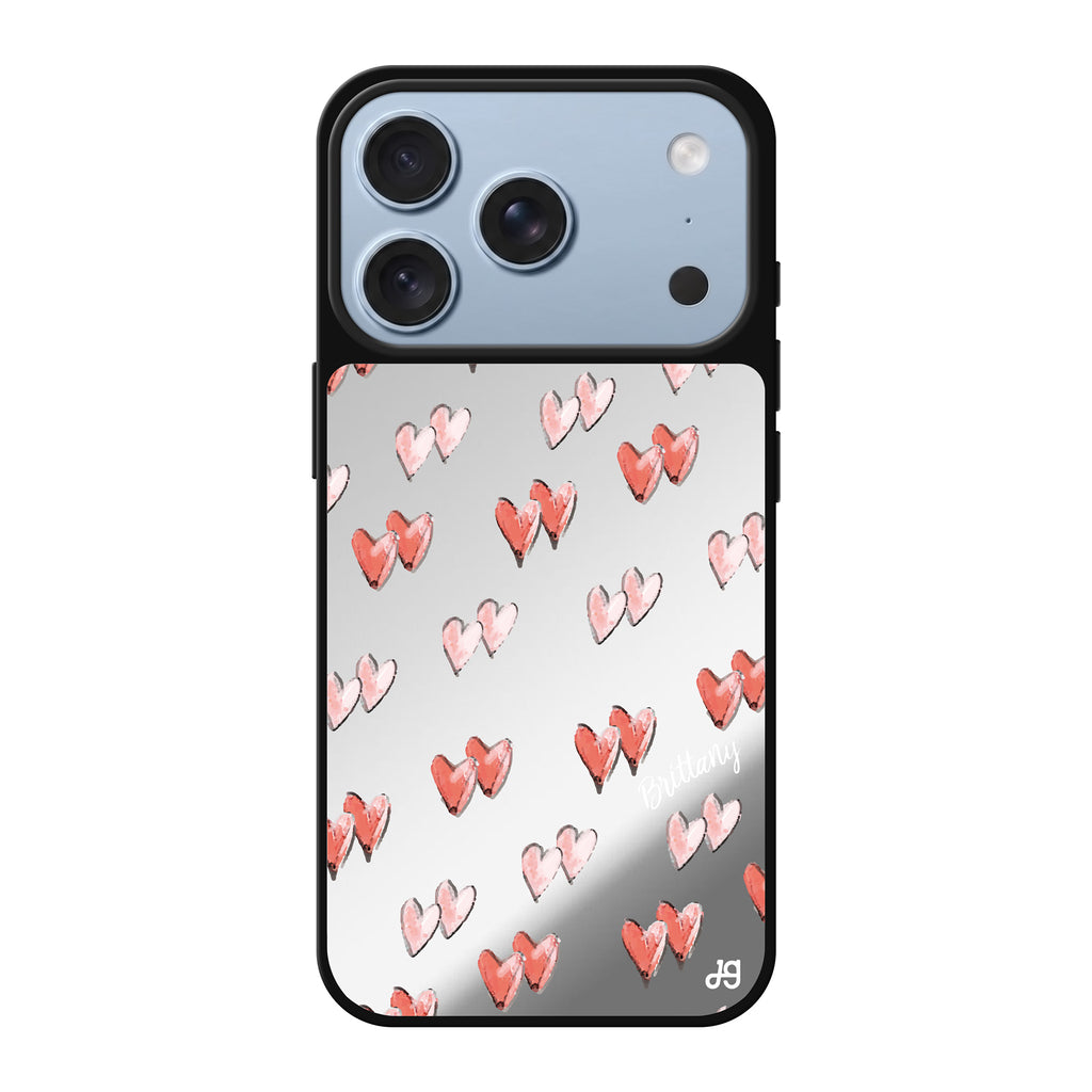 Double Heart 鏡面手機殼