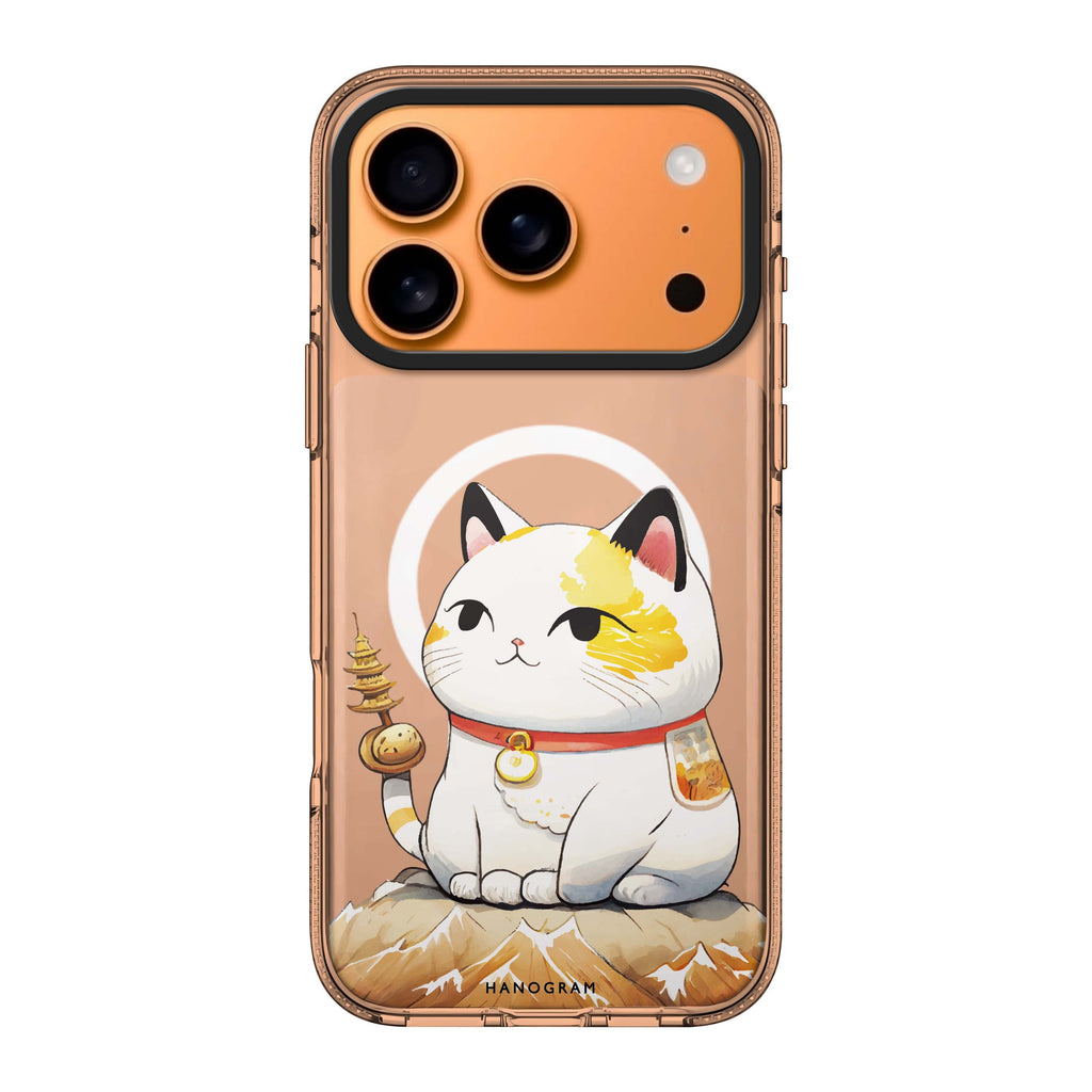 A Cute Cat iPhone 17 Pro Max MagSafe 水晶透明保護殼 貓圖案設計 圖1