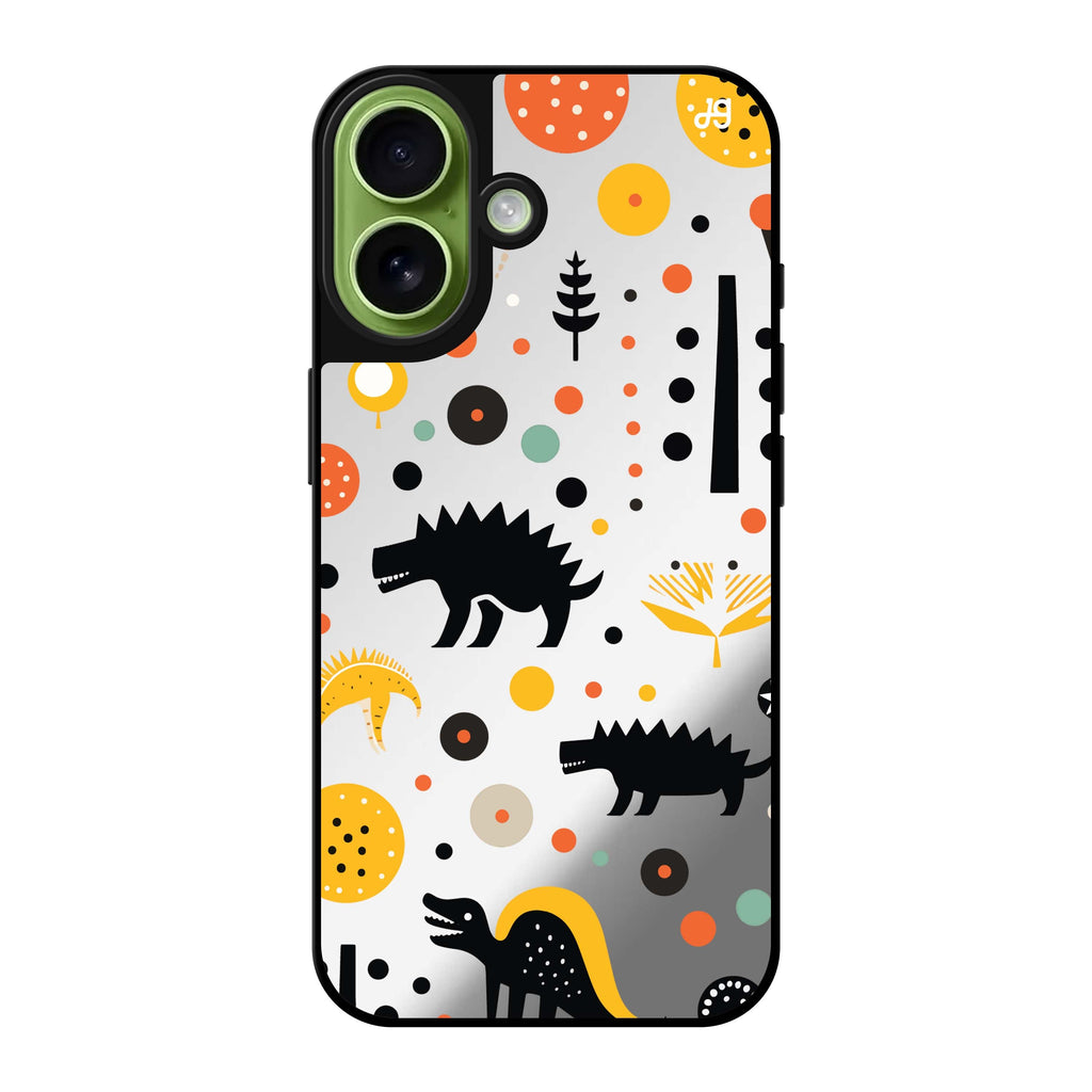 Reflective iPhone 16 Mirror Case –Cuddly Rex Design