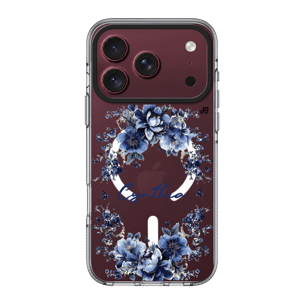 Blue Blossom Frame 水晶透明保護殼