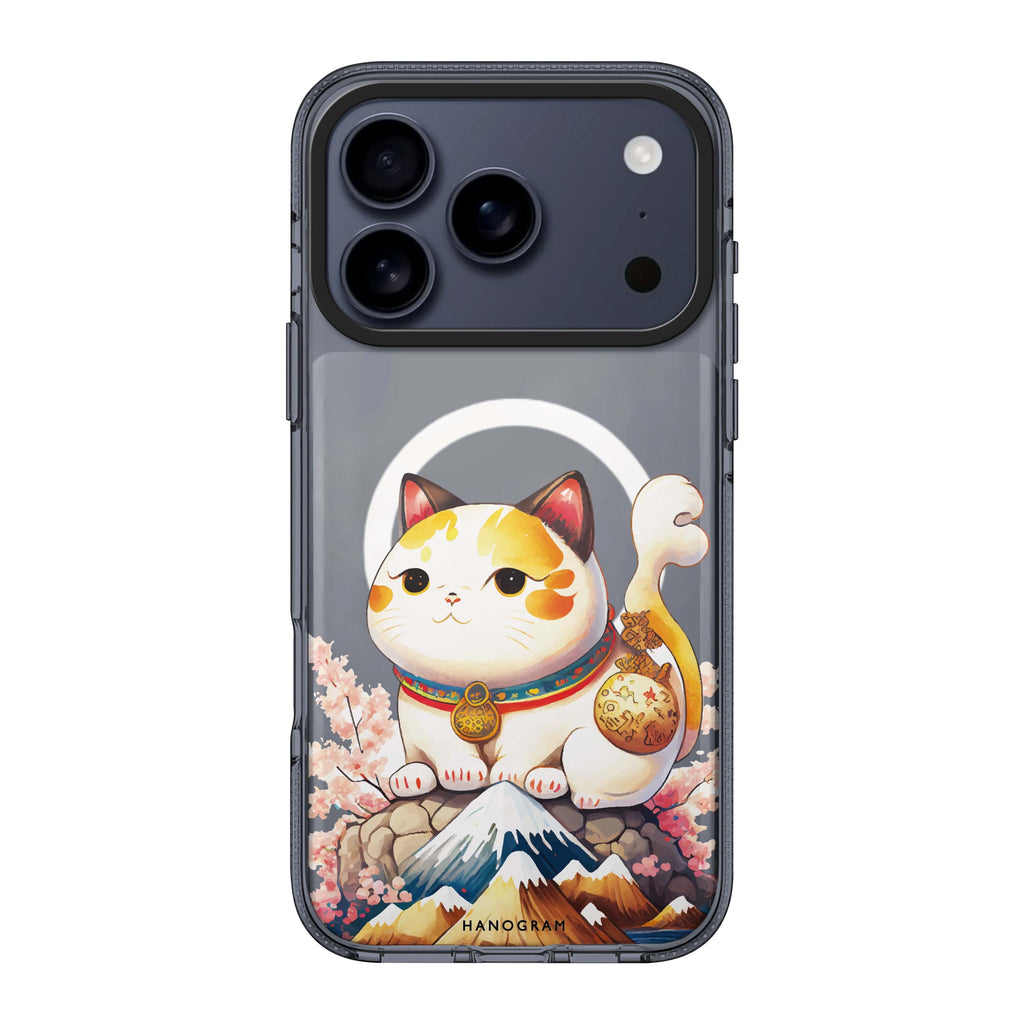 Kawaii Cat iPhone 17 Pro Max MagSafe 水晶透明保護殼 貓圖案設計 圖1