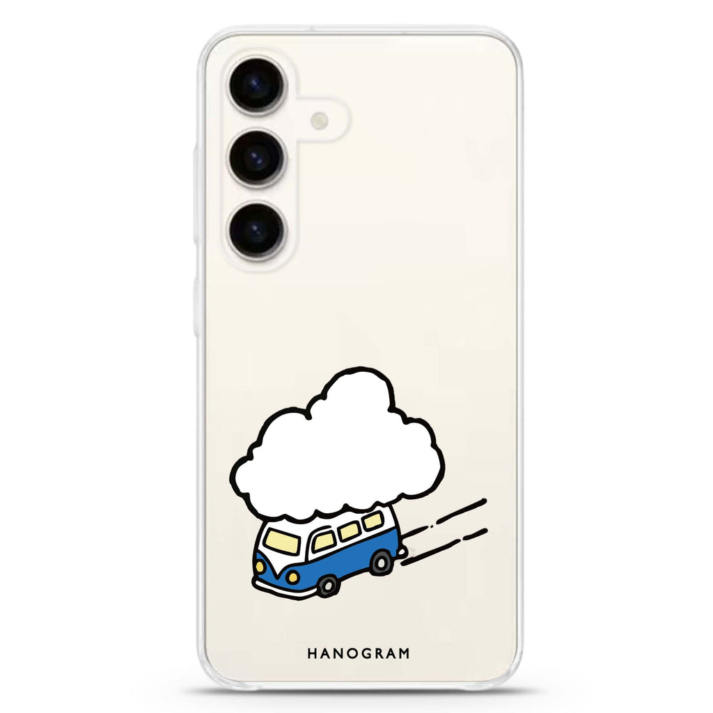 Cloud Trip Samsung Galaxy S26/S25/S24 水晶透明保護殼正面展示