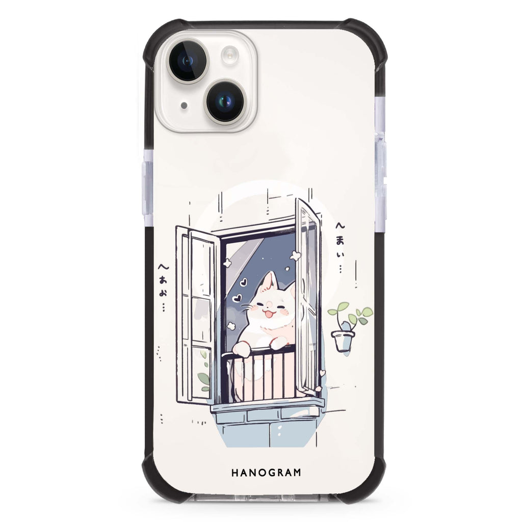 Ledge Lounging Kitty iPhone 15 Plus Magsafe 兼容超強防摔保護殼