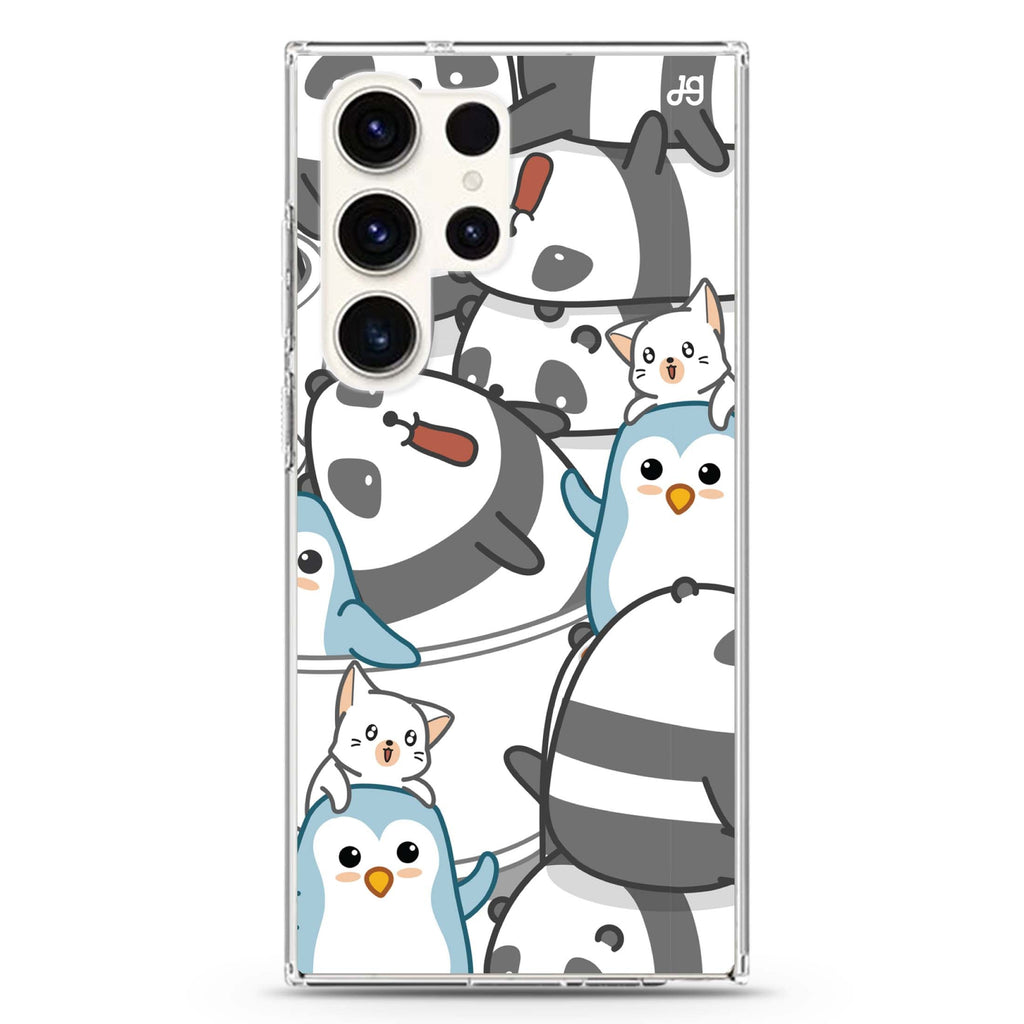 Penguin Playmates Samsung Galaxy Ultra 透明保護殼，適用 S26/S25/S24/S23 Ultra，圖1