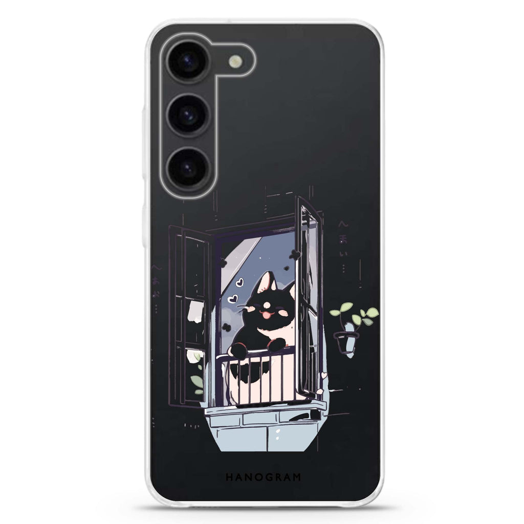 Ledge Lounging Kitty Samsung Galaxy 水晶透明保護殼