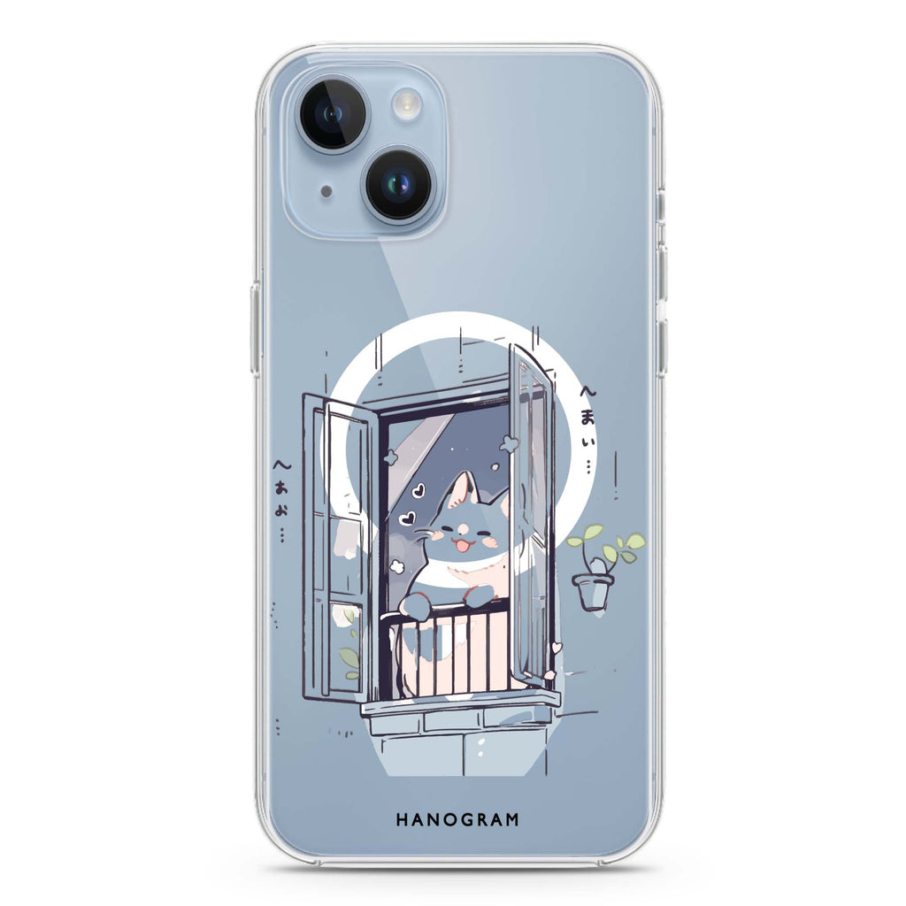 Ledge Lounging Kitty iPhone 14 Plus Magsafe 兼容水晶透明保護殼