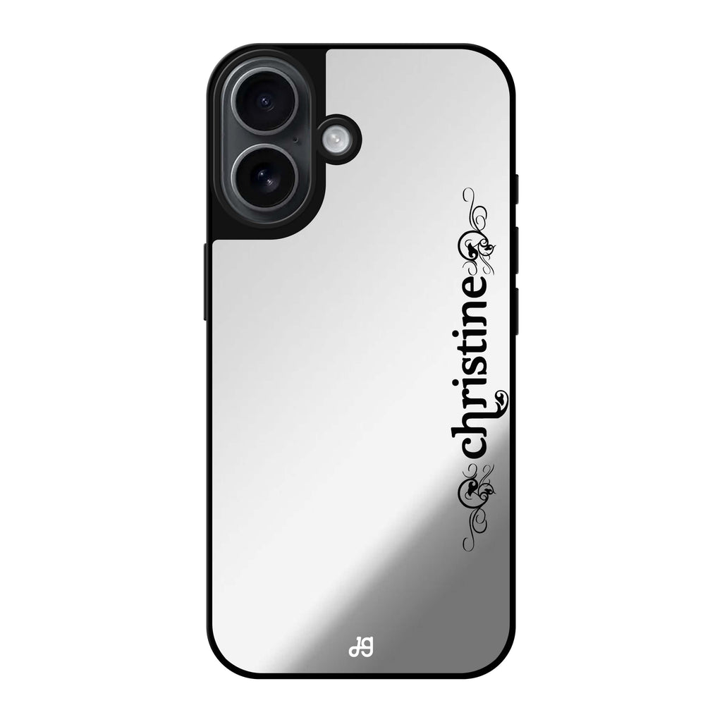 Reflective iPhone 16 Mirror Case –Grand Custom Name Design