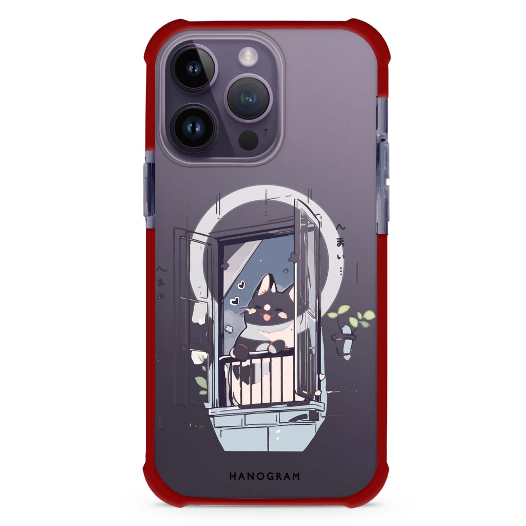 Ledge Lounging Kitty iPhone Magsafe 兼容超強防摔保護殼