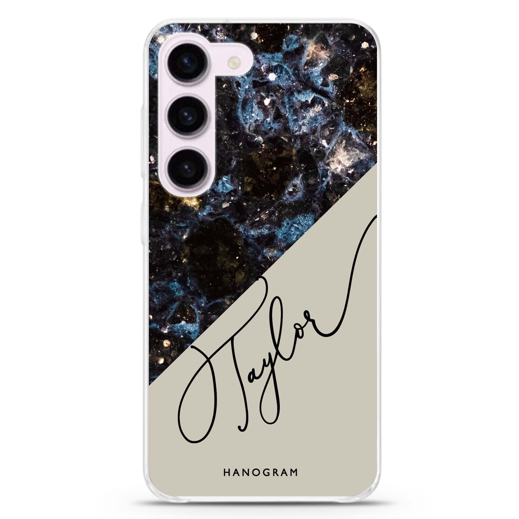Black Marble Samsung Galaxy 水晶透明保護殼