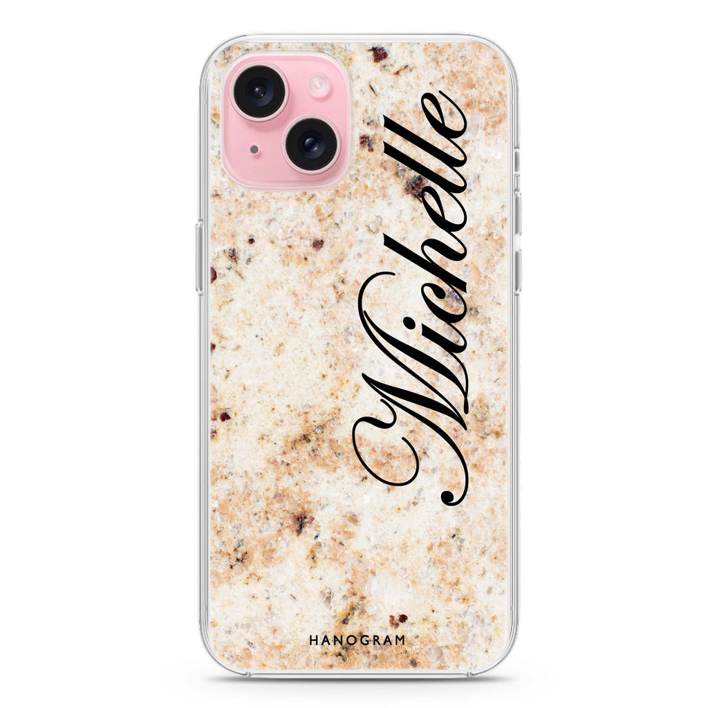 Real Marble iPhone 15 Plus Magsafe 兼容水晶透明保護殼