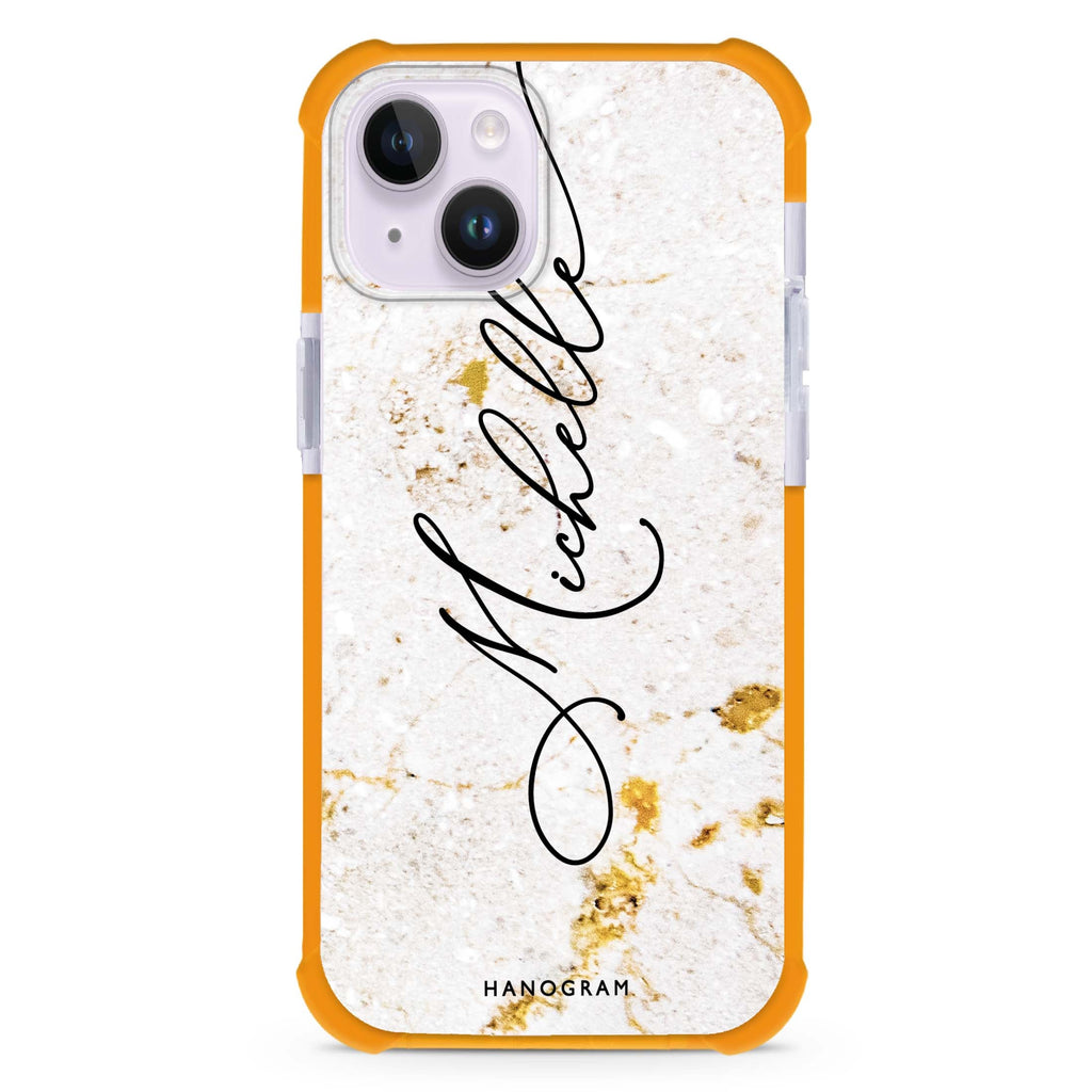 White And Gold Marble 超強防摔保護殼