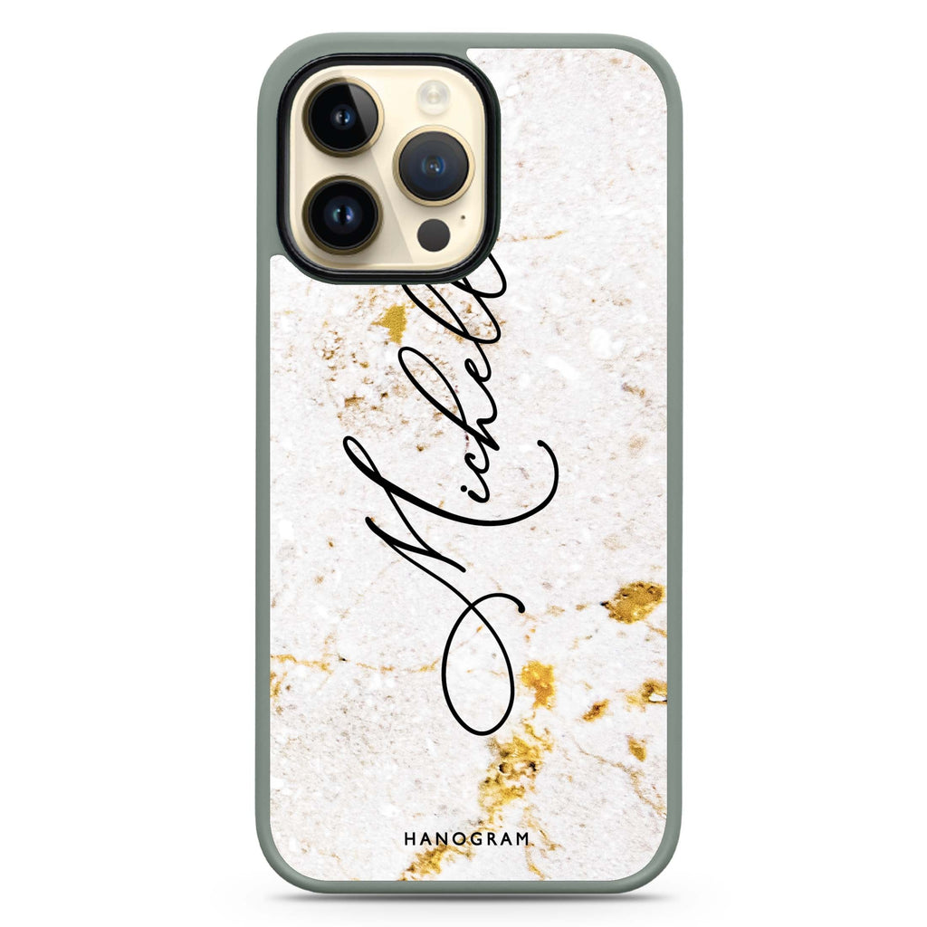White And Gold Marble 防衝擊保護殼