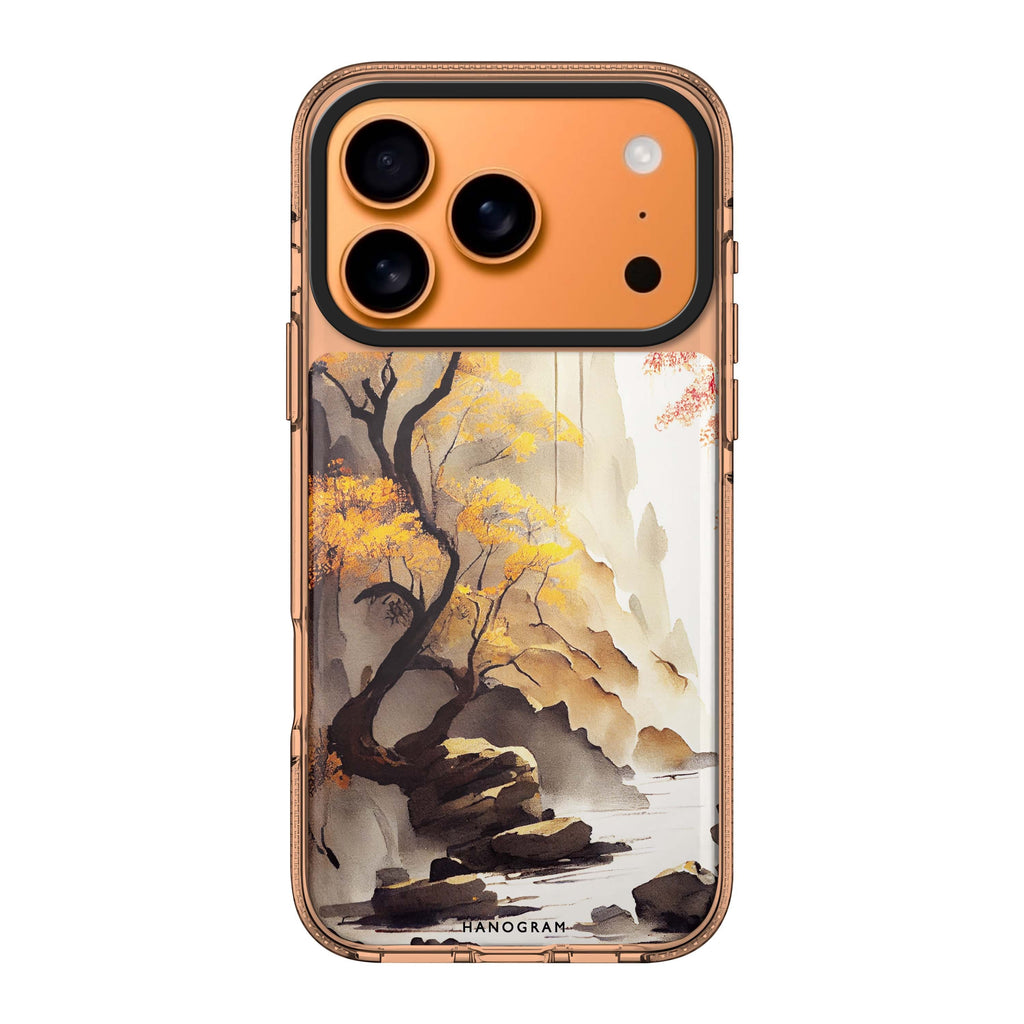 Japanese painting 款式 2 iPhone 17 Pro Max MagSafe 水晶透明保護殼 抽象圖案設計 圖1
