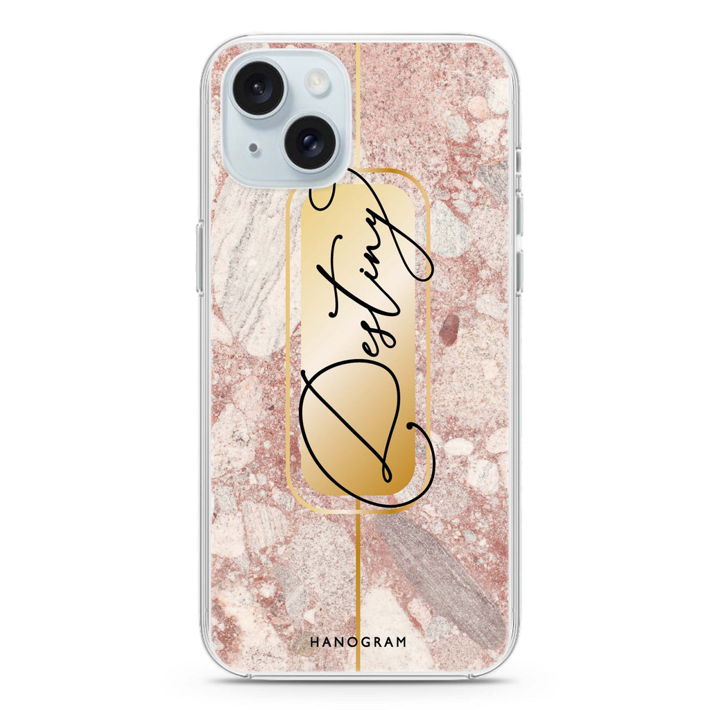 Golden Marble iPhone 15 plus 水晶透明保護殼