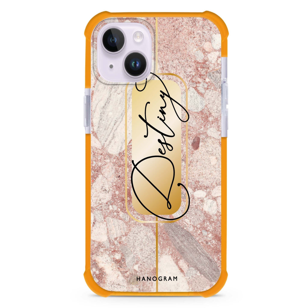 Golden Marble iPhone 15 Plus Magsafe 兼容超強防摔保護殼