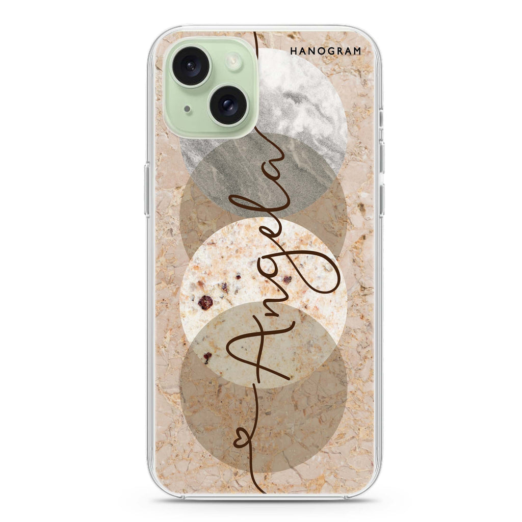 Artistic Marble I iPhone 15 Magsafe 兼容水晶透明保護殼