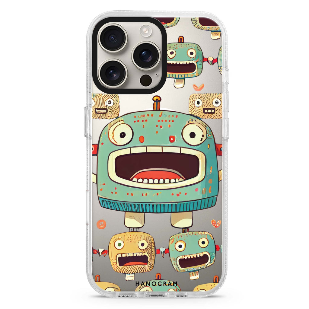 Cute robots Magsafe 兼容水晶透明保護殼