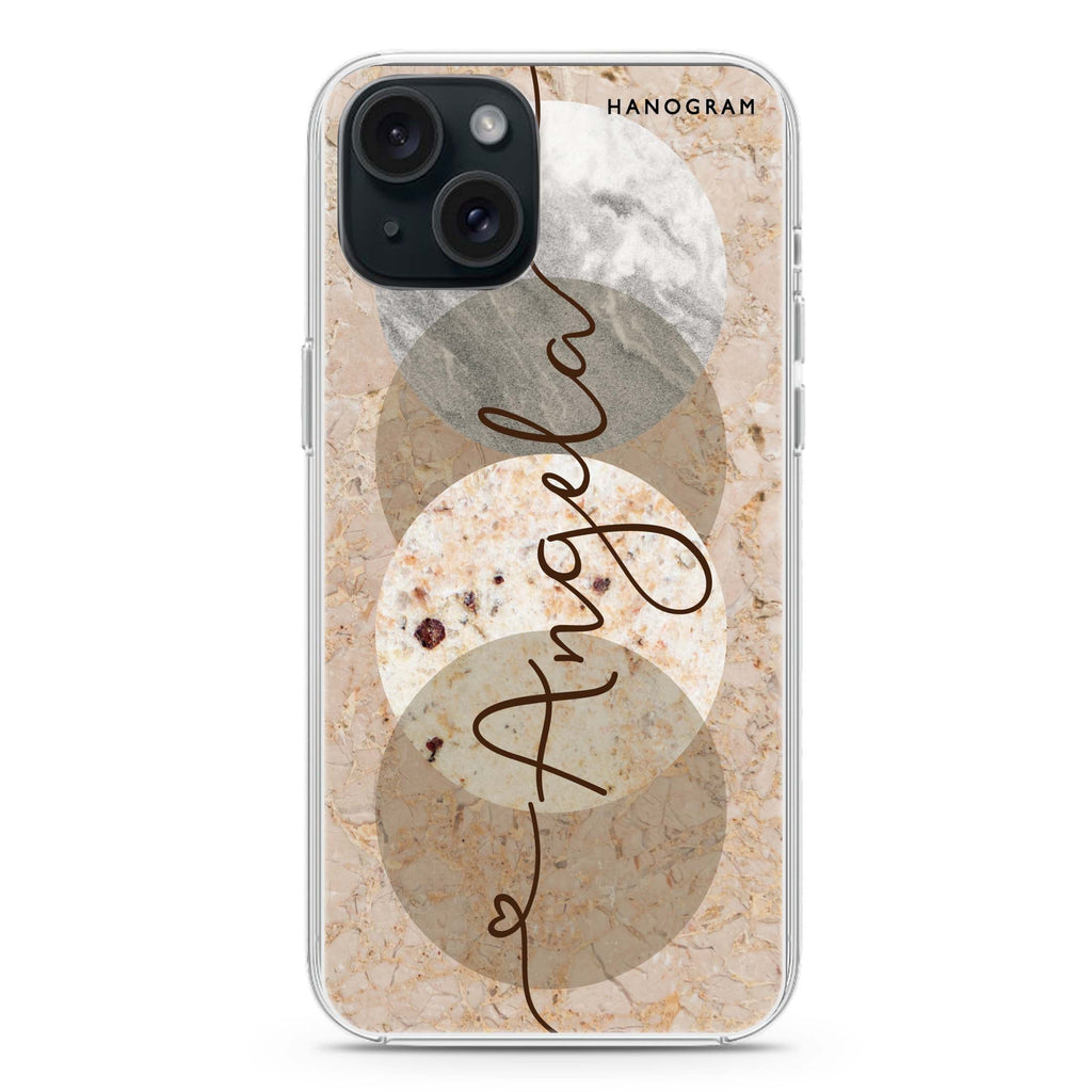 Artistic Marble I iPhone 15 Plus Magsafe 兼容水晶透明保護殼