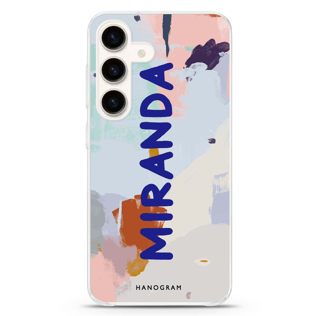 Artistic Marble II Samsung Galaxy S26/S25/S24 可加名字水晶透明保護殼正面展示