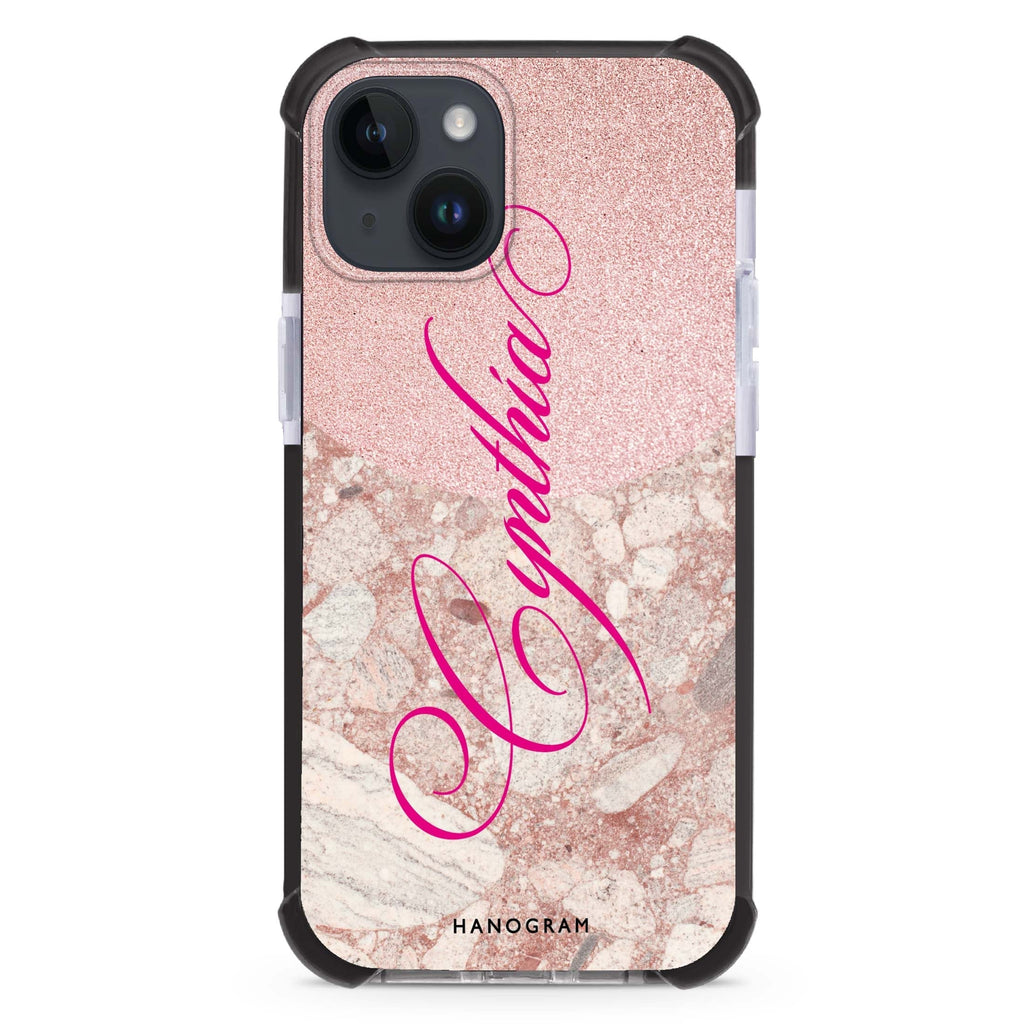 Luxury Marble iPhone 15 Plus Magsafe 兼容超強防摔保護殼