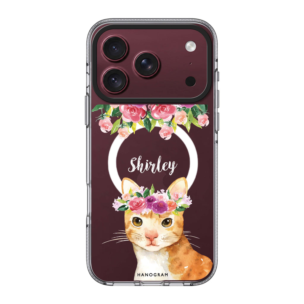 Floral and Cat 水晶透明保護殼