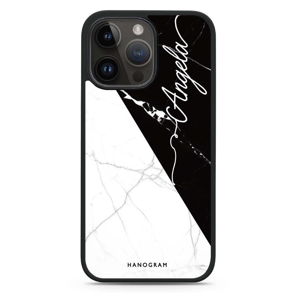 Black And White Marble 防衝擊保護殼