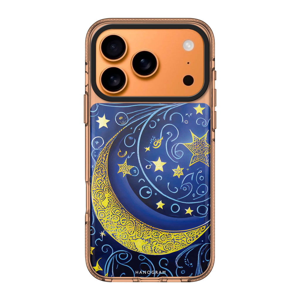 Big Moon iPhone 17 Pro Max MagSafe 水晶透明保護殼 月亮圖案設計 圖1