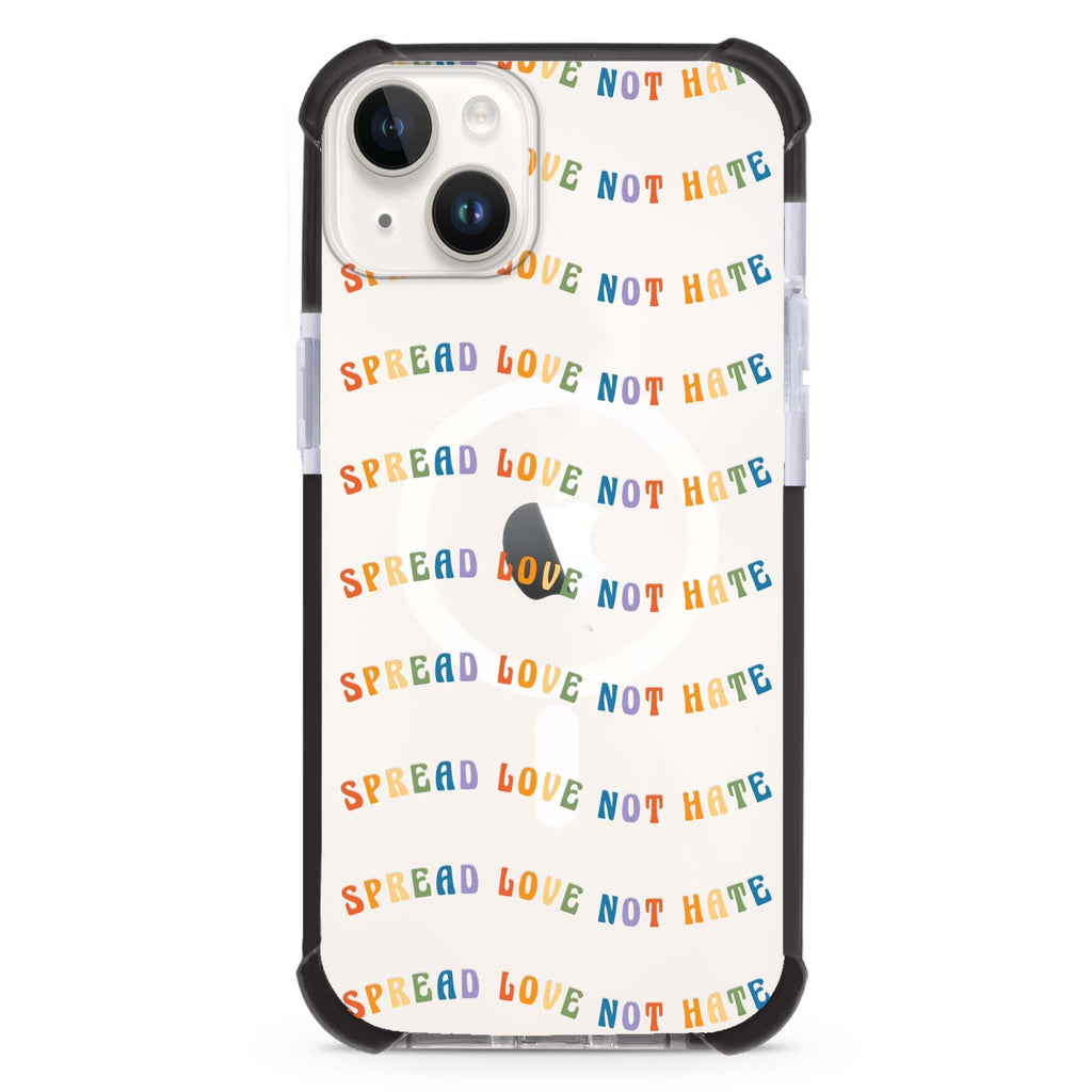 Spread Love not Hate iPhone 15 Plus Magsafe 兼容超強防摔保護殼