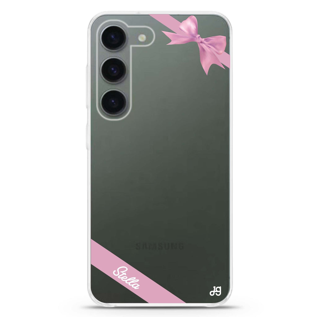 Pink Bow Samsung Galaxy 水晶透明保護殼