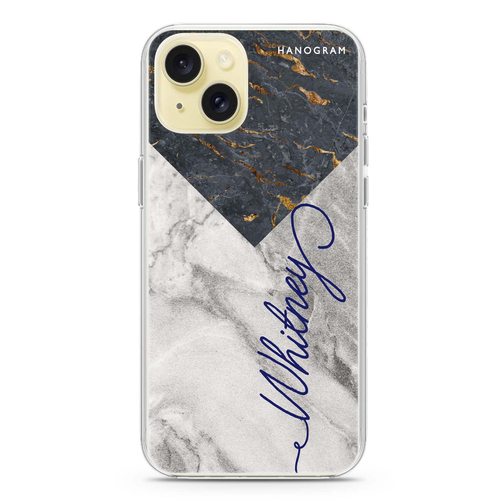 Mix Marble iPhone 15 Plus Magsafe 兼容水晶透明保護殼