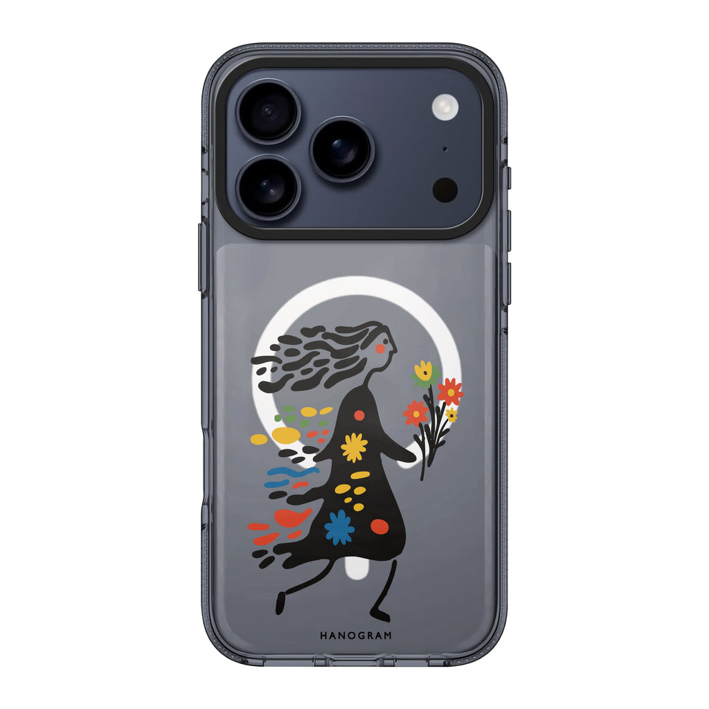 Chasing Blooms iPhone 17 Pro Max MagSafe 水晶透明保護殼 花卉圖案設計 圖1