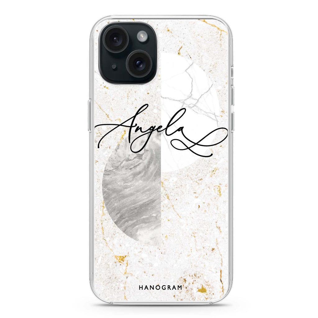 Marble Abstract III iPhone 15 Plus Magsafe 兼容水晶透明保護殼