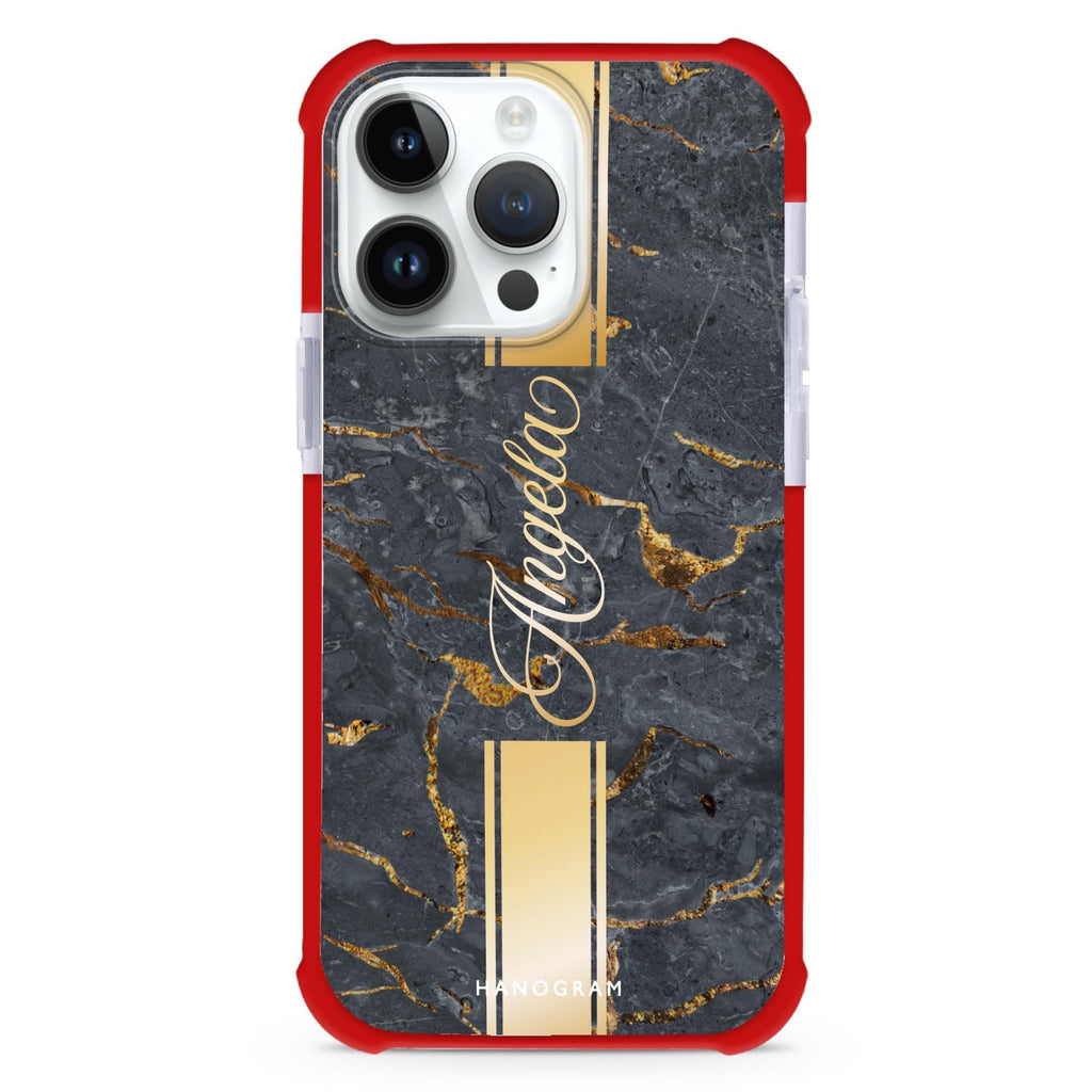 Luxury Gold Marble iPhone Magsafe 兼容超強防摔保護殼