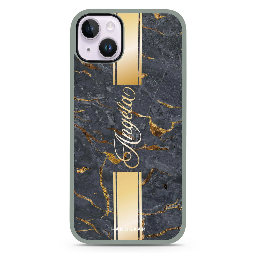 Luxury Gold Marble iPhone 15 Plus 防衝擊保護殼