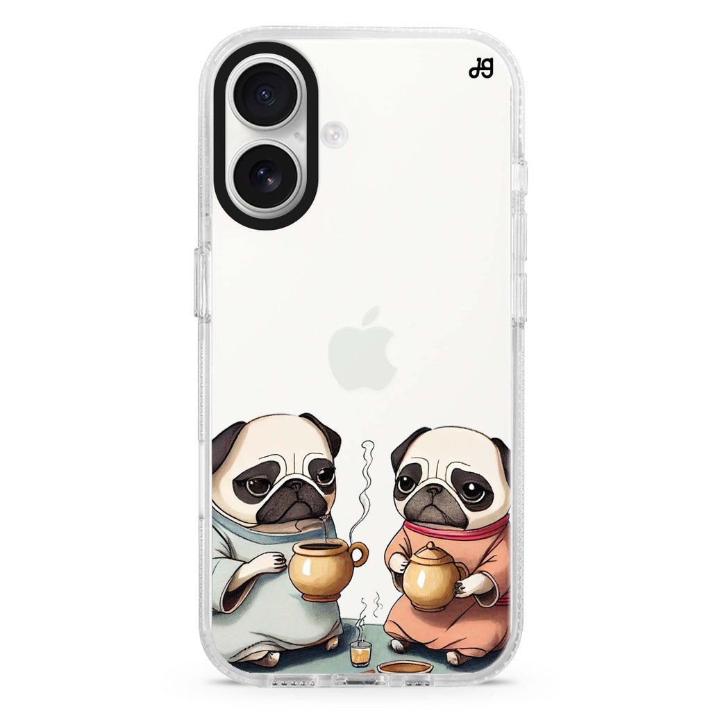 Pug Tea Time 水晶透明保護殼