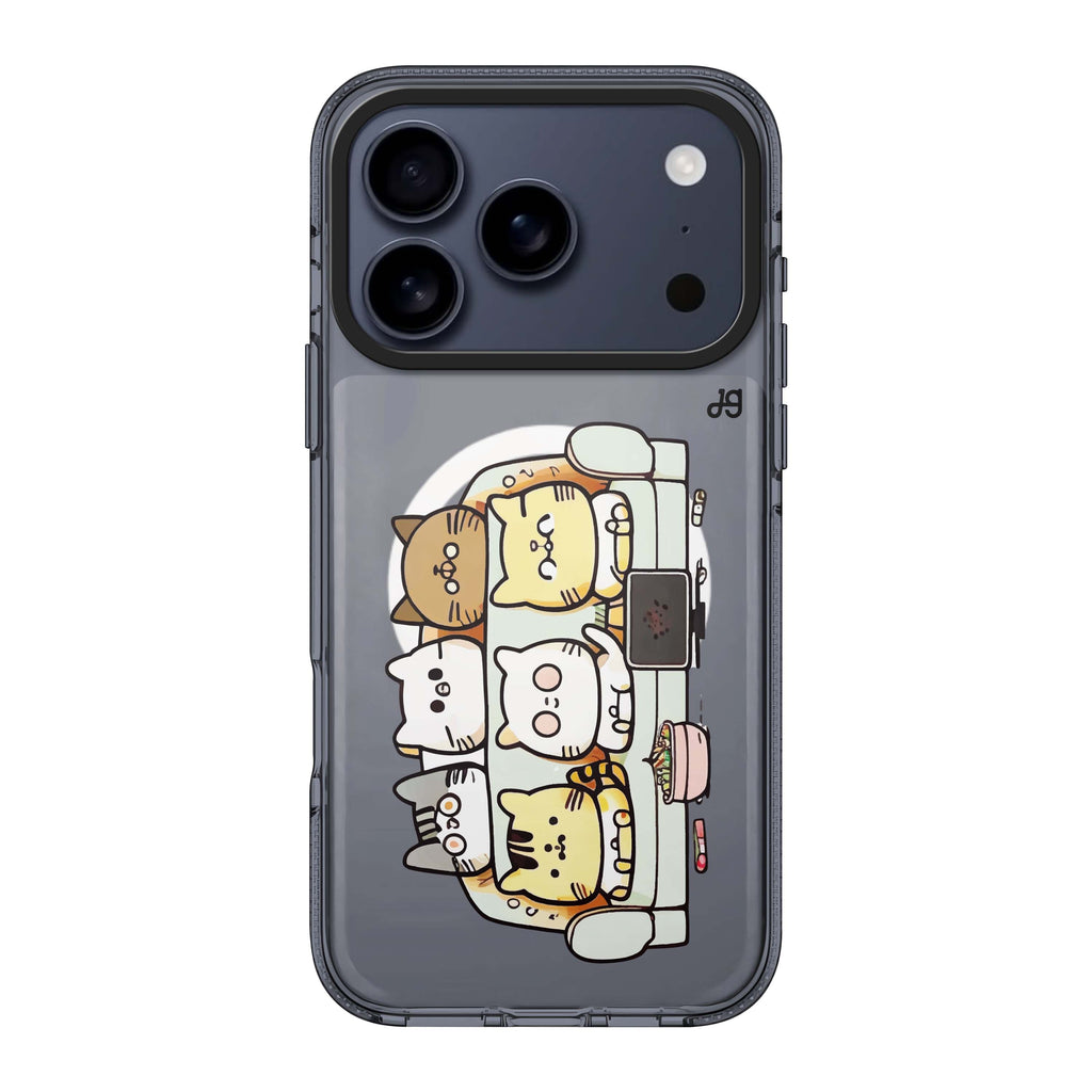 TV Cats iPhone 17 Pro Max MagSafe 水晶透明保護殼 貓圖案設計 圖1