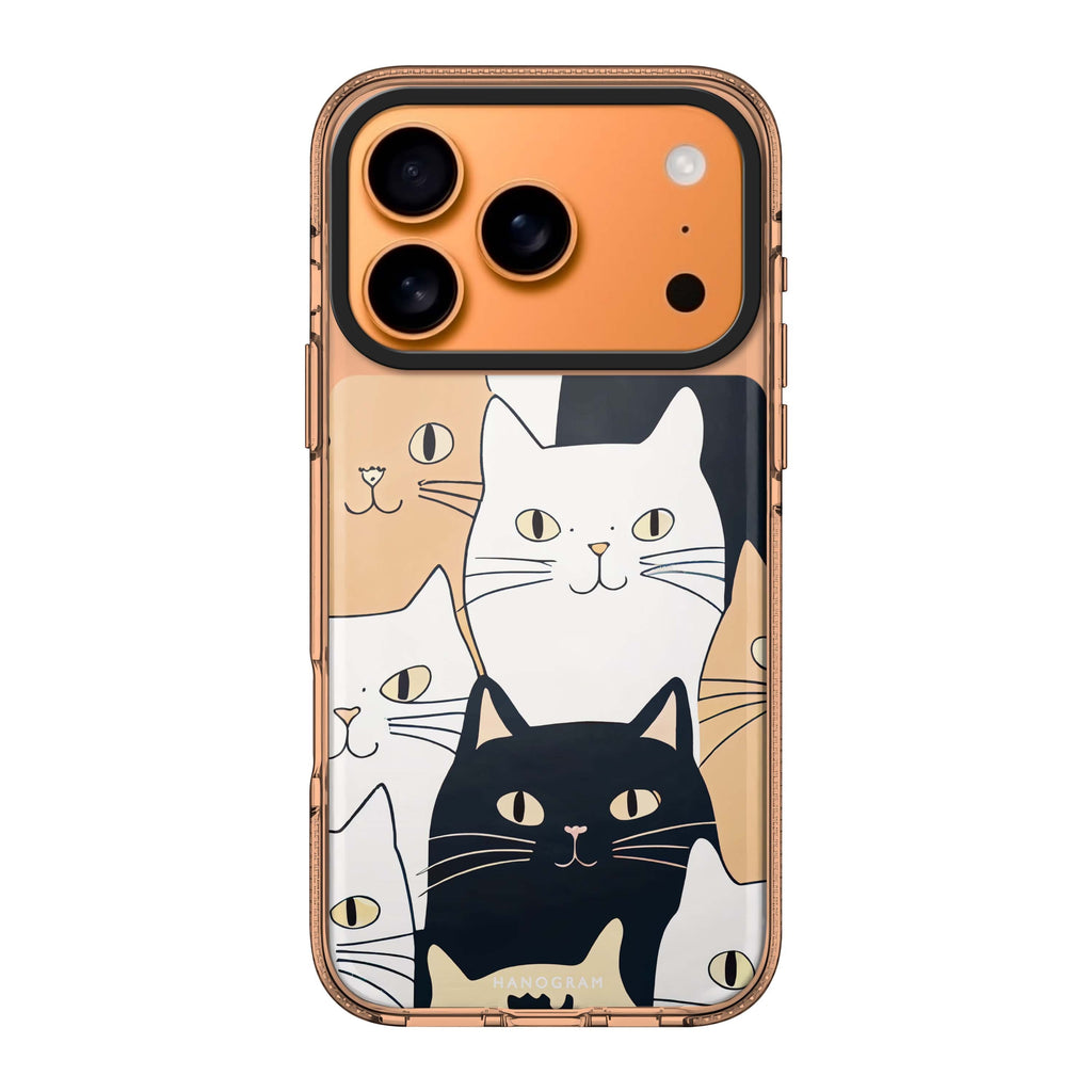 Look Cats iPhone 17 Pro Max MagSafe 水晶透明保護殼 貓圖案設計 圖1