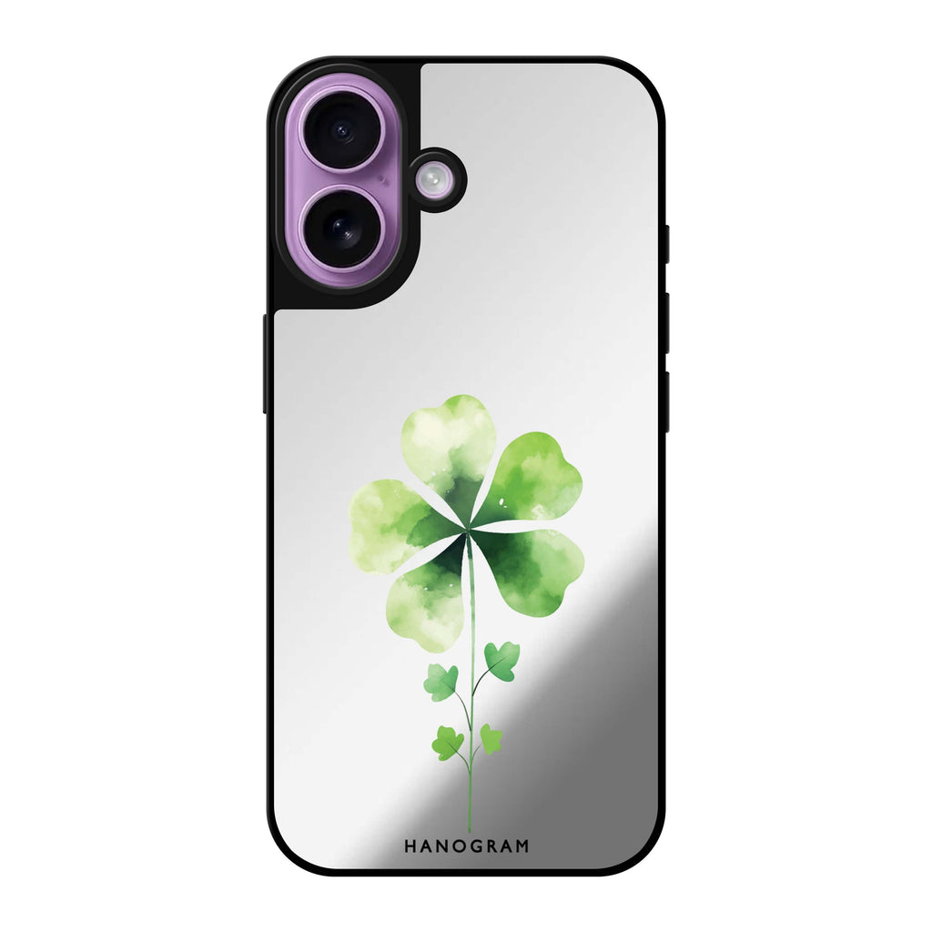 Reflective iPhone 16 Mirror Case –Green Bliss Design