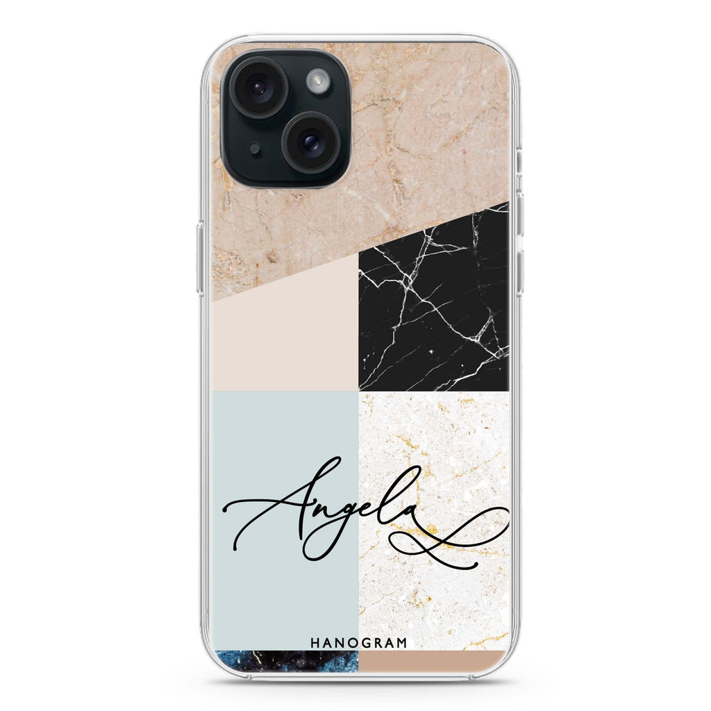 Marble Abstract V iPhone 15 plus 水晶透明保護殼