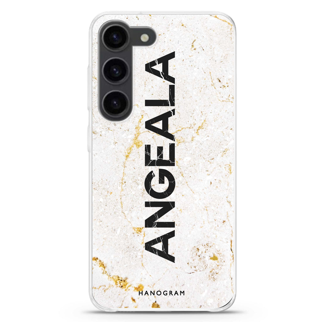 White Marble Samsung Galaxy 水晶透明保護殼