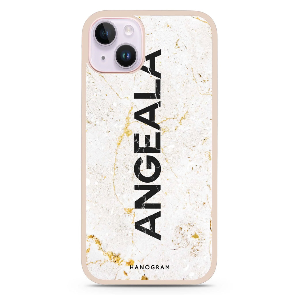 White Marble iPhone 15 Plus 防衝擊保護殼