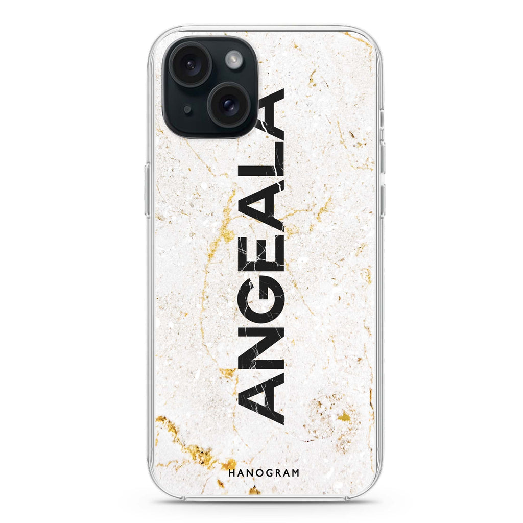 White Marble iPhone 15 plus 水晶透明保護殼